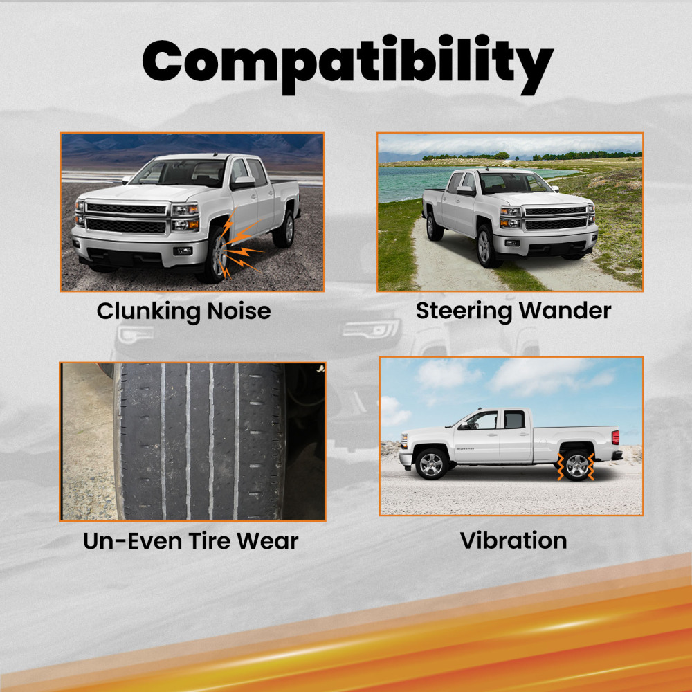 Alignment Front Upper Control Arms Pair for 2007-15 compatible for Chevy Silverado Sierra 1500