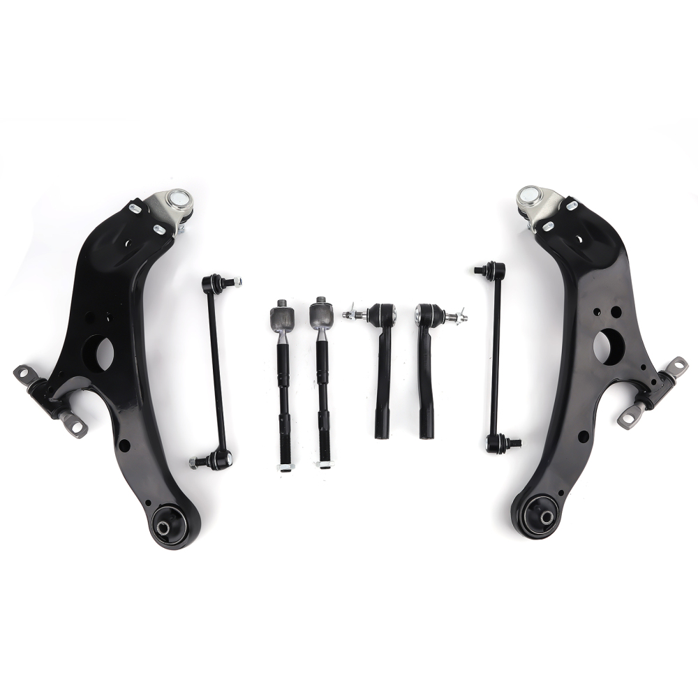 Front Lower Control Arm w/ Ball JointsTie Rod End compatible for Toyota Sienna 2011-2020
