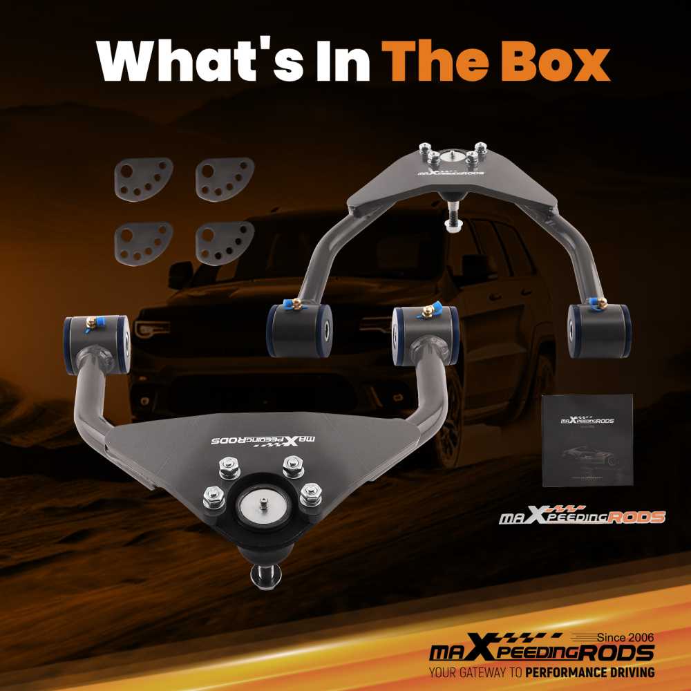 2x Upper Drop Alignment Control Arms Drop Kit for 1999-06 compatible for Silverado Sierra 1500