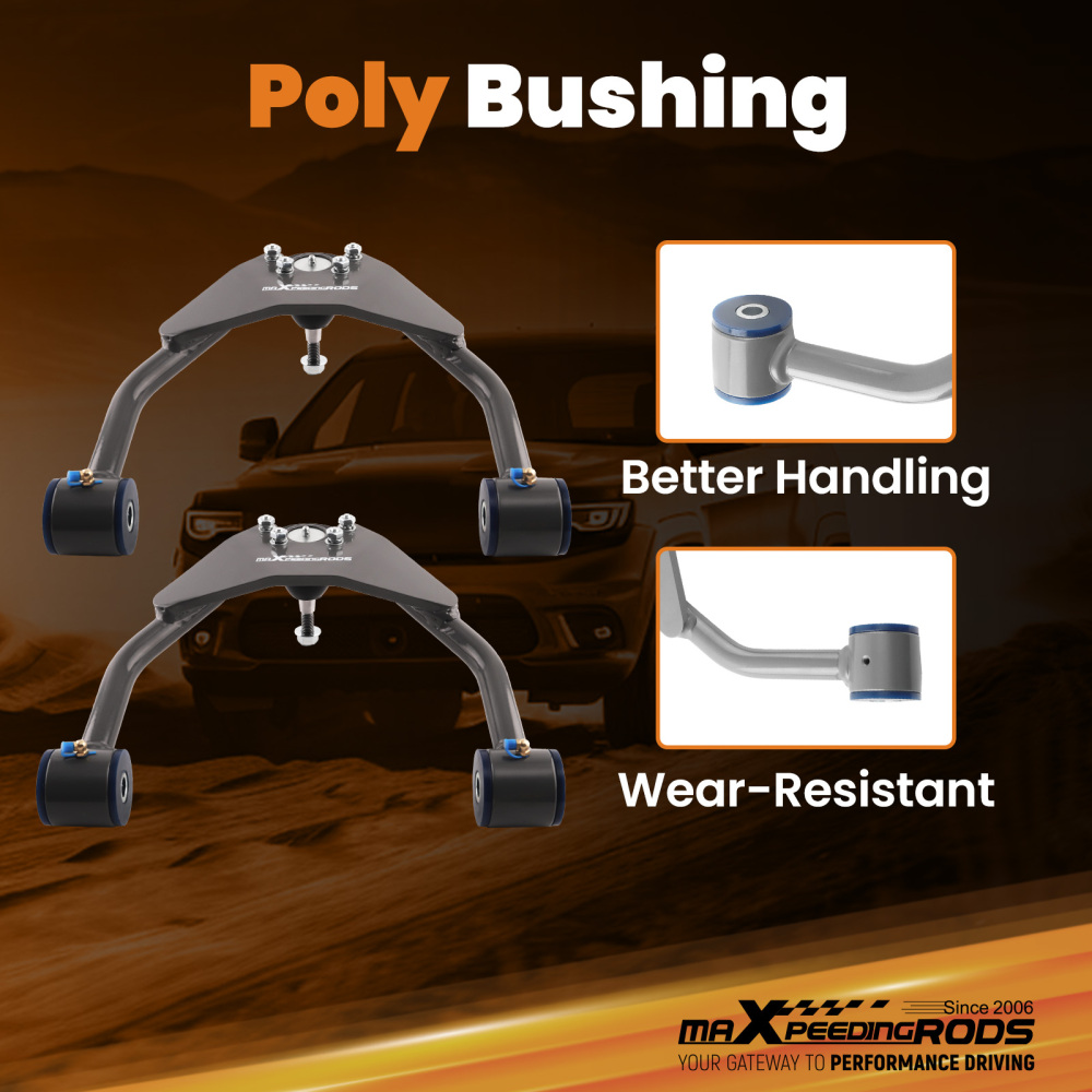 2x Upper Drop Alignment Control Arms Drop Kit for 1999-06 compatible for Silverado Sierra 1500