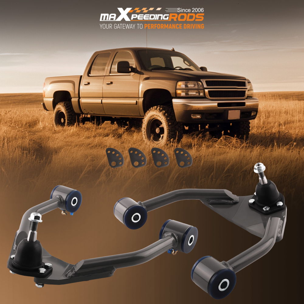 2x Upper Drop Alignment Control Arms Drop Kit for 1999-06 compatible for Silverado Sierra 1500