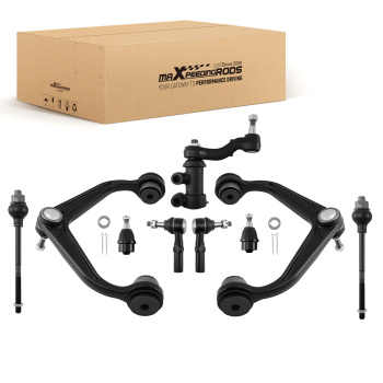 9x Front Control Arms Tie Rods for 2011-2019 compatible for Chevy Silverado Sierra 2500 3500 HD