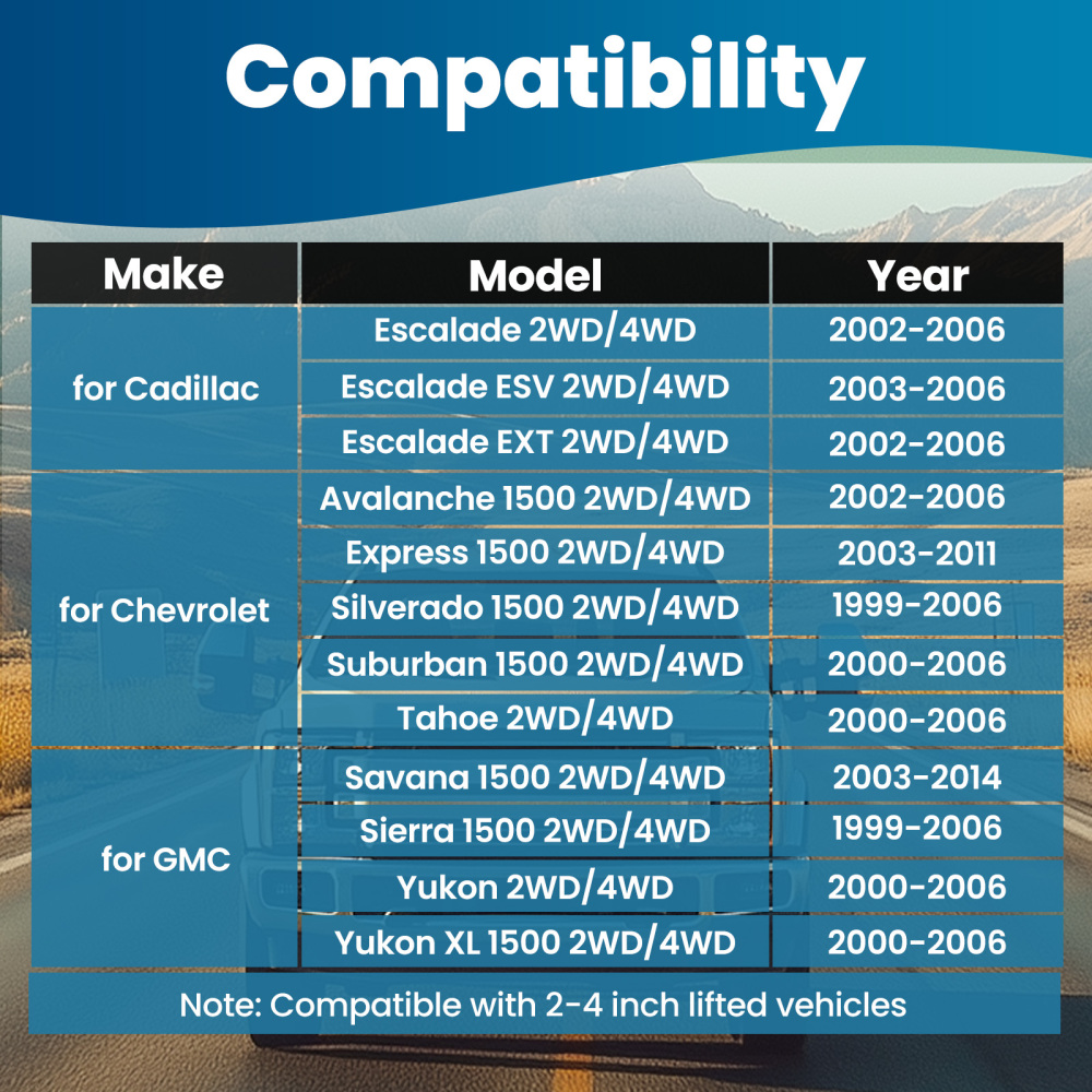2x Front Upper Control Arms 2-4
