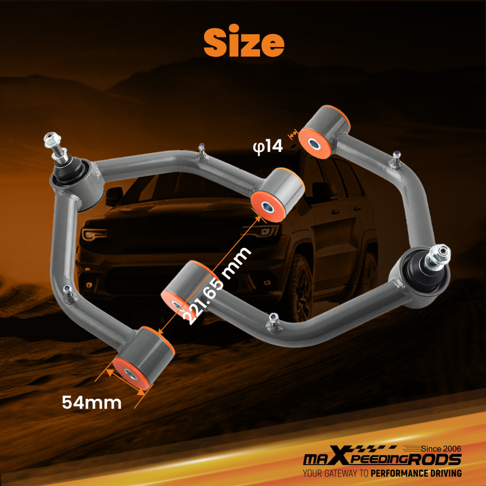 Front Upper Control Arms 2-4 Lift for 1999-2006 compatible for Chevy Silverado Sierra 1500 4X4