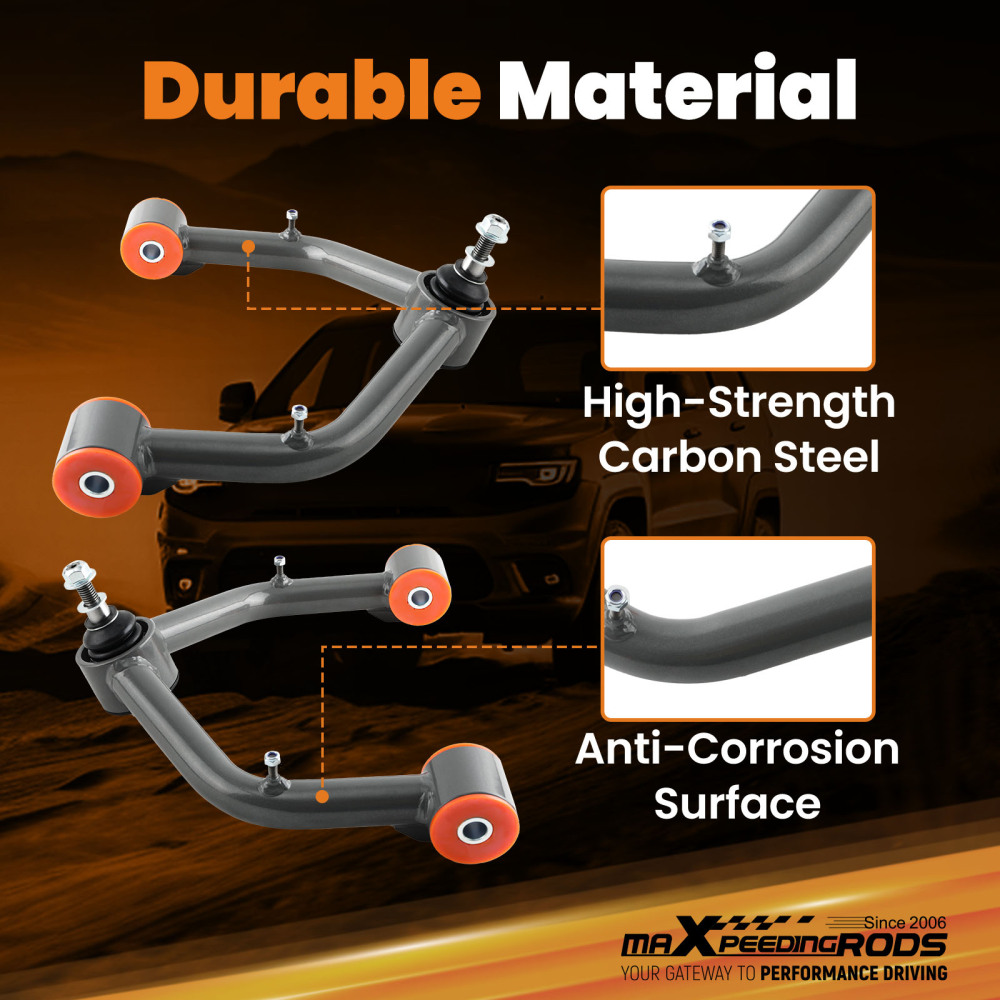 Front Upper Control Arms 2-4 Lift for 1999-2006 Chevy Silverado Sierra 1500 4X4