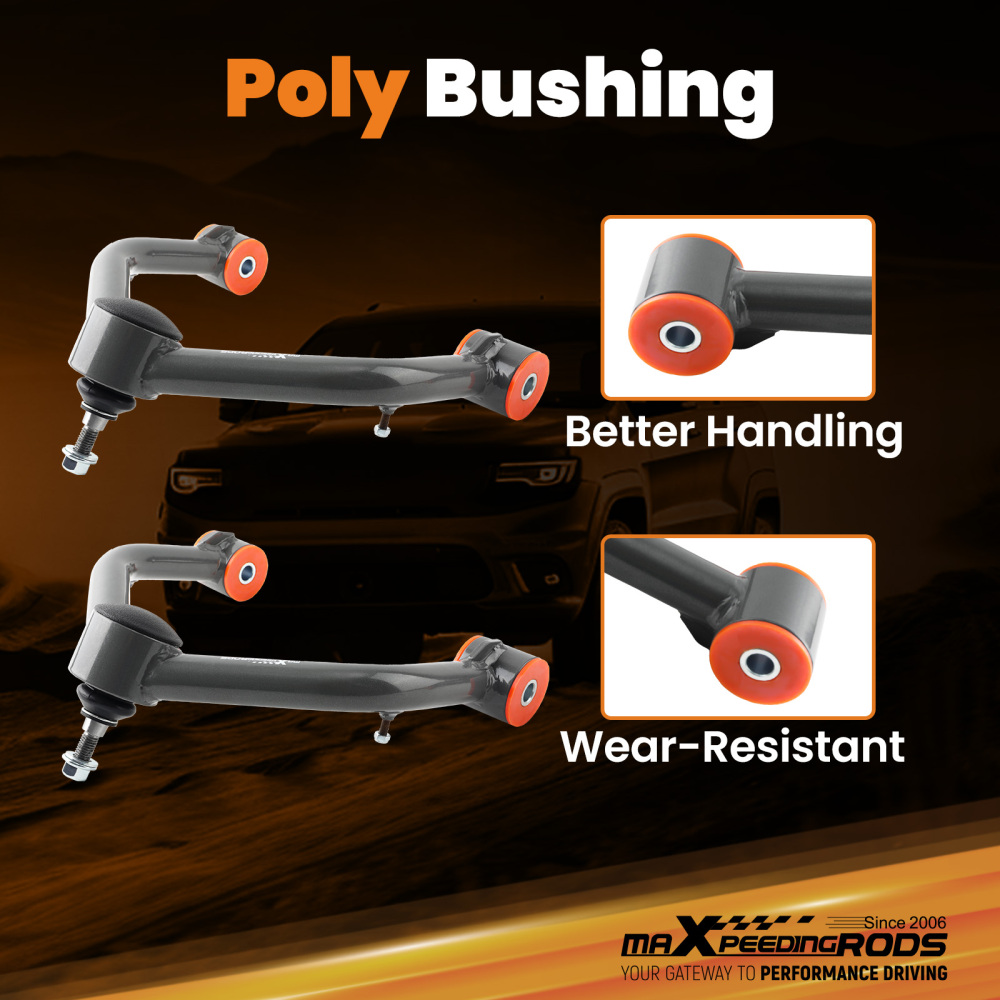 Front Upper Control Arms 2-4 Lift for 1999-2006 Chevy Silverado Sierra 1500 4X4