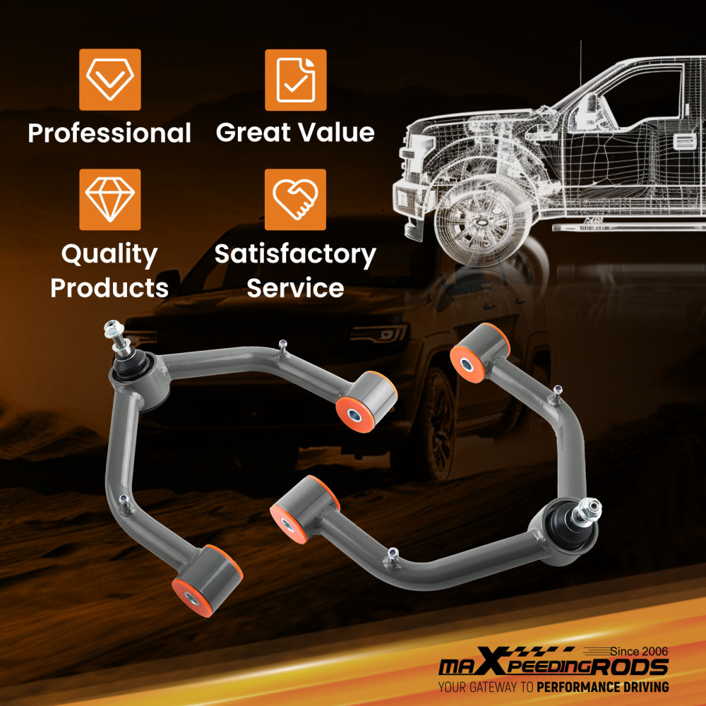 Front Upper Control Arms 2-4 Lift for 1999-2006 Chevy Silverado Sierra 1500 4X4