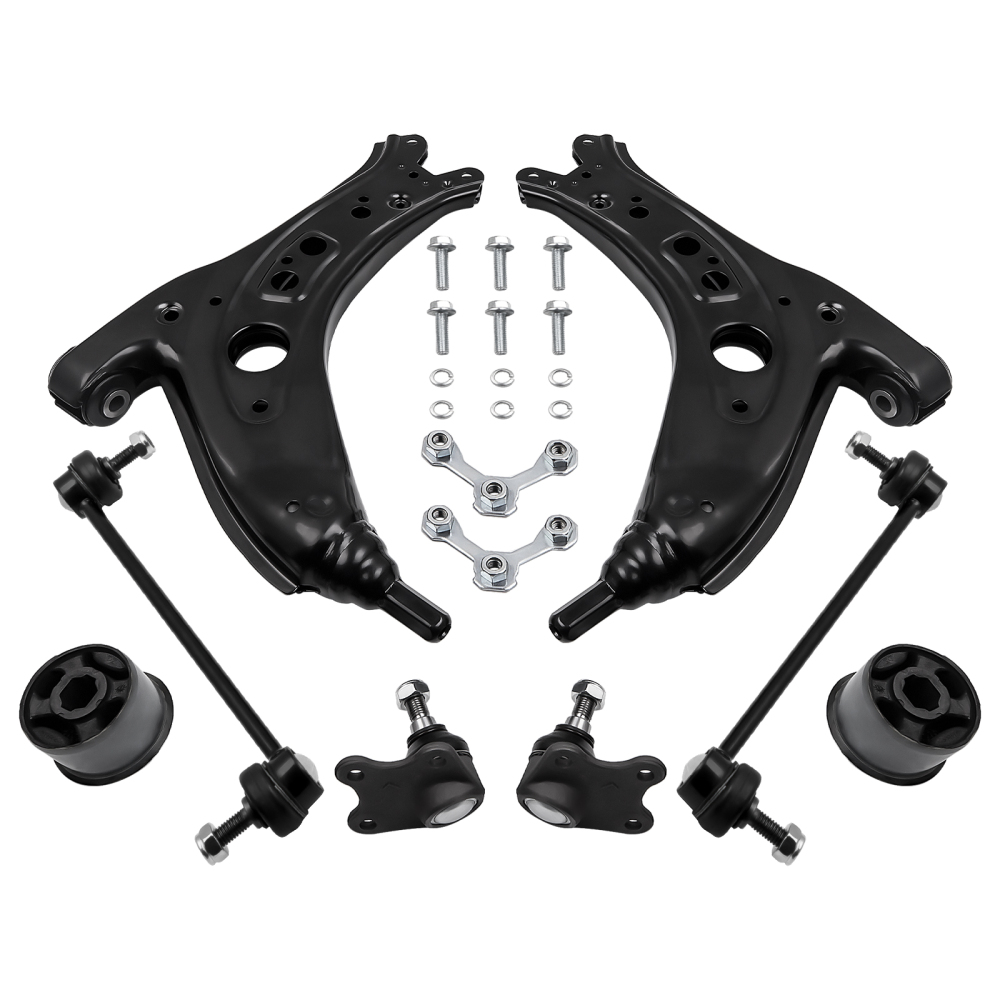 Control Arm compatible for VW POLO 9N compatible for SEAT IBIZA 4 compatible for SKODA FABIA I VORNE 8tlg suspension arms
