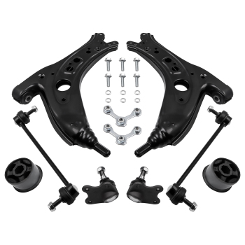 Control Arm compatible for VW POLO 9N compatible for SEAT IBIZA 4 compatible for SKODA FABIA I VORNE 8tlg suspension arms