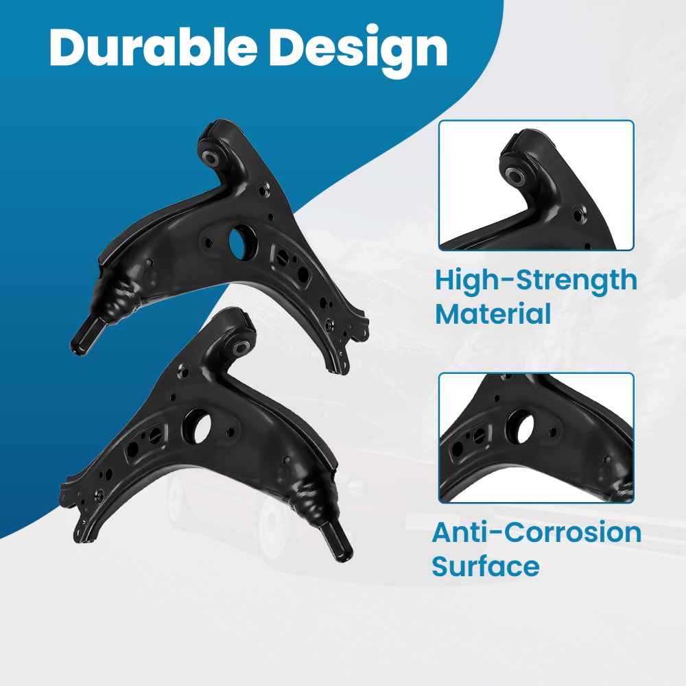 Control Arm compatible for VW POLO 9N compatible for SEAT IBIZA 4 compatible for SKODA FABIA I VORNE 8tlg suspension arms