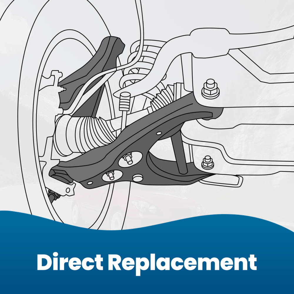 Control Arm compatible for VW POLO 9N compatible for SEAT IBIZA 4 compatible for SKODA FABIA I VORNE 8tlg suspension arms