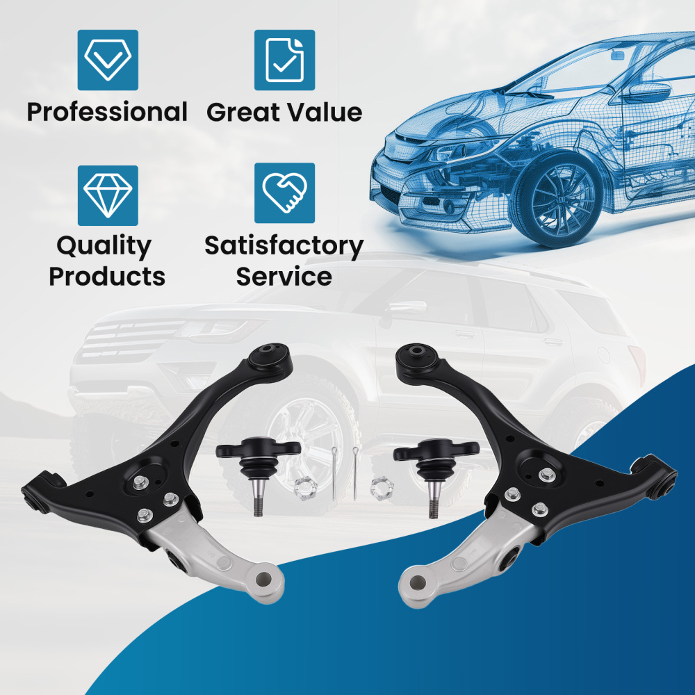 Front Left Right Lower Control Arms Ball Joints compatible for Hyundai Sonata 2006 - 2010