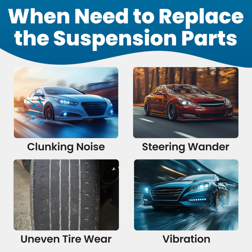 Front Left Right Lower Control Arms Ball Joints compatible for Hyundai Sonata 2006 - 2010