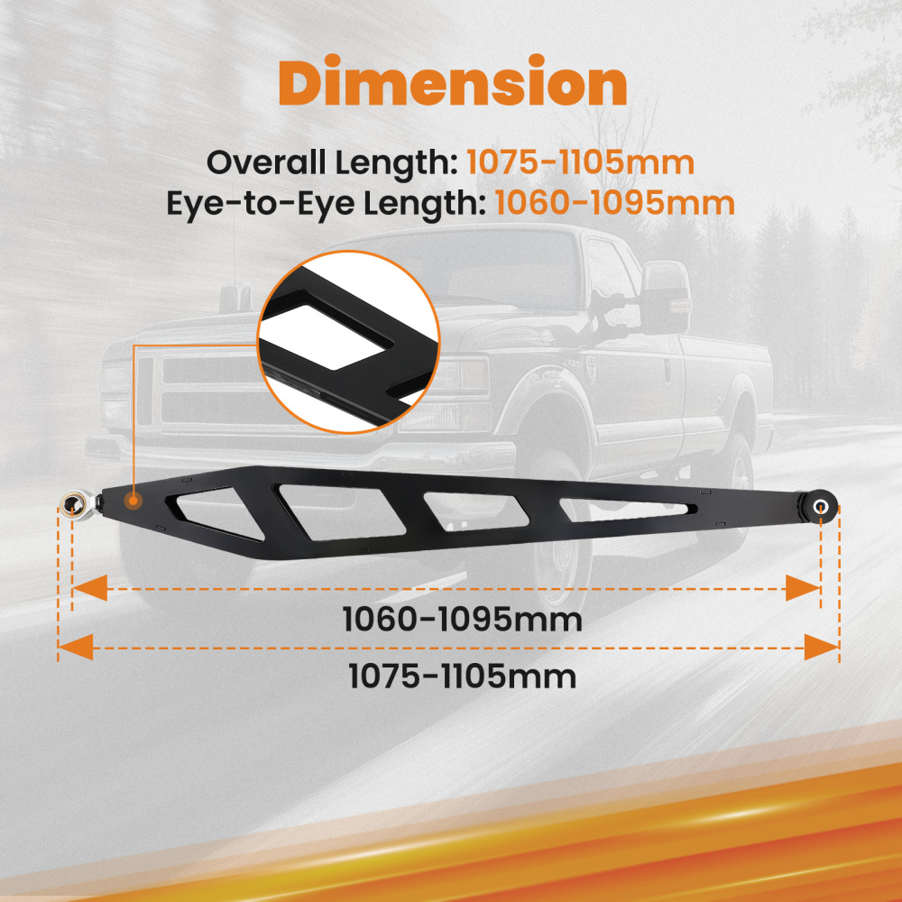 0-7.5 Lift Rear Traction Bar For 2007-2018 compatible for Chevy Silverado GMC Sierra 1500 4WD