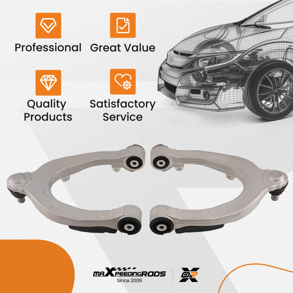 2PCS FRONT UPPER SUSPENSION WISHBONE CONTROL ARMS compatible for TESLA MODEL 3MODEL Y EV