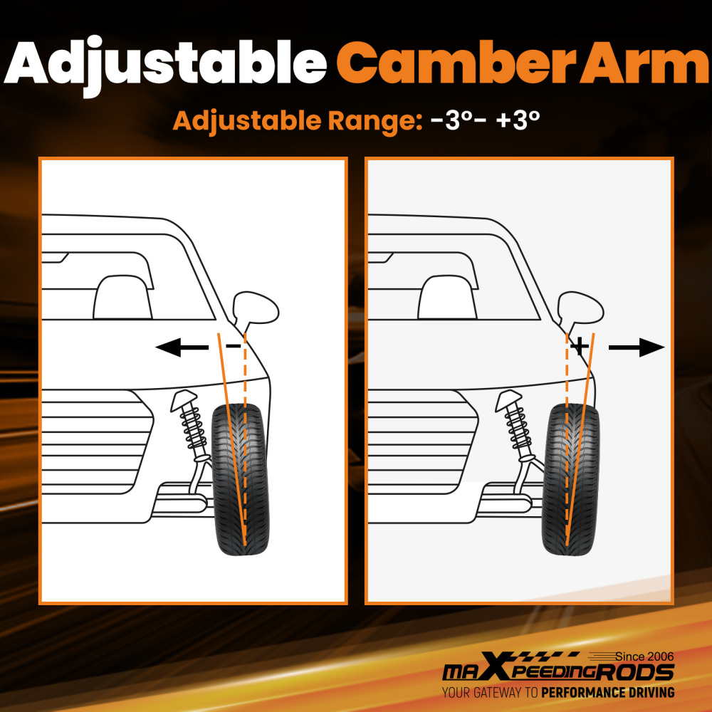 Adjustable Rear Camber Control & Toe Angle Arm for 12-22 compatible for Tesla Model S / 16-22 X