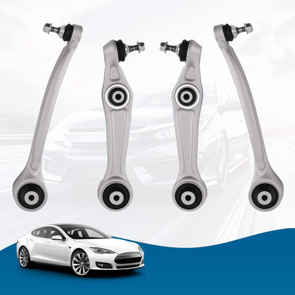 4pcs Front Lower Control Arms Kits for 2012-2020 compatible for Tesla Model S 2016-2020 X