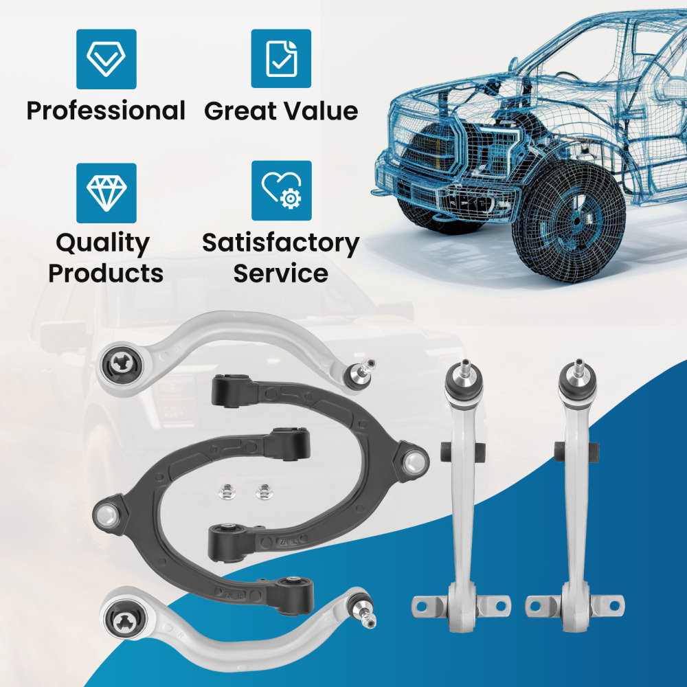 UpperLower Front Control Arm Kit RH + LH For 2017 2018-2023 compatible for Tesla Model 3