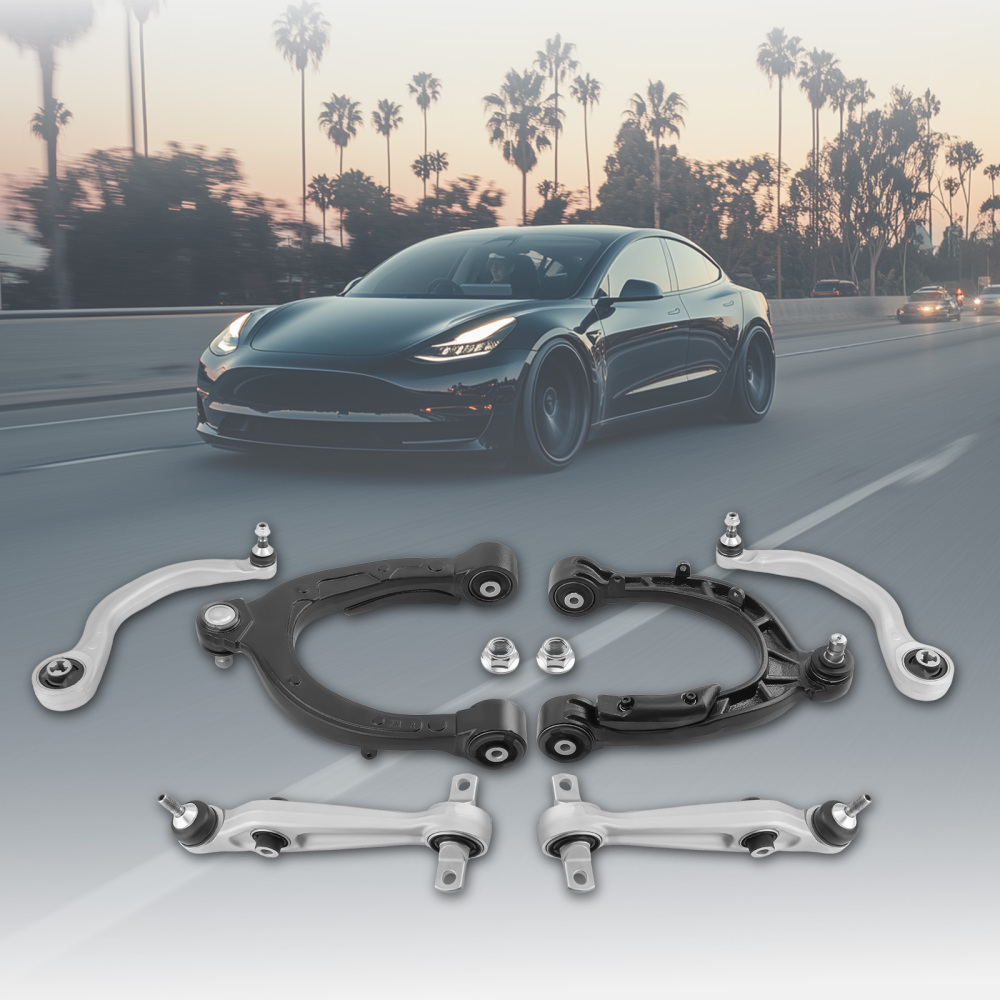 UpperLower Front Control Arm Kit RH + LH For 2017 2018-2023 compatible for Tesla Model 3