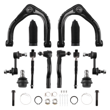 Control Arm w/ Ball Joint Tie Rod End Tie Rod Boots compatible for Nissan Armada 2004-2019