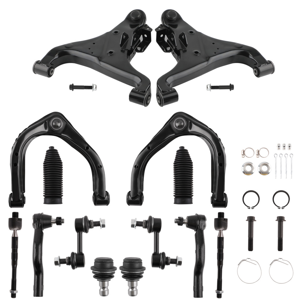 Front Upper Lower Control Arms Sway Bar End Linkfor compatible for Nissan Armada Titan 04-15