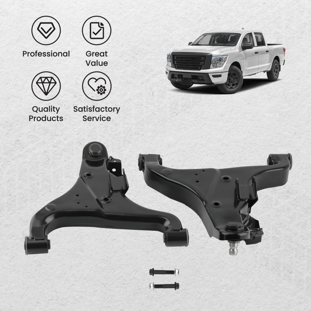 Front Upper Lower Control Arms Sway Bar End Linkfor compatible for Nissan Armada Titan 04-15