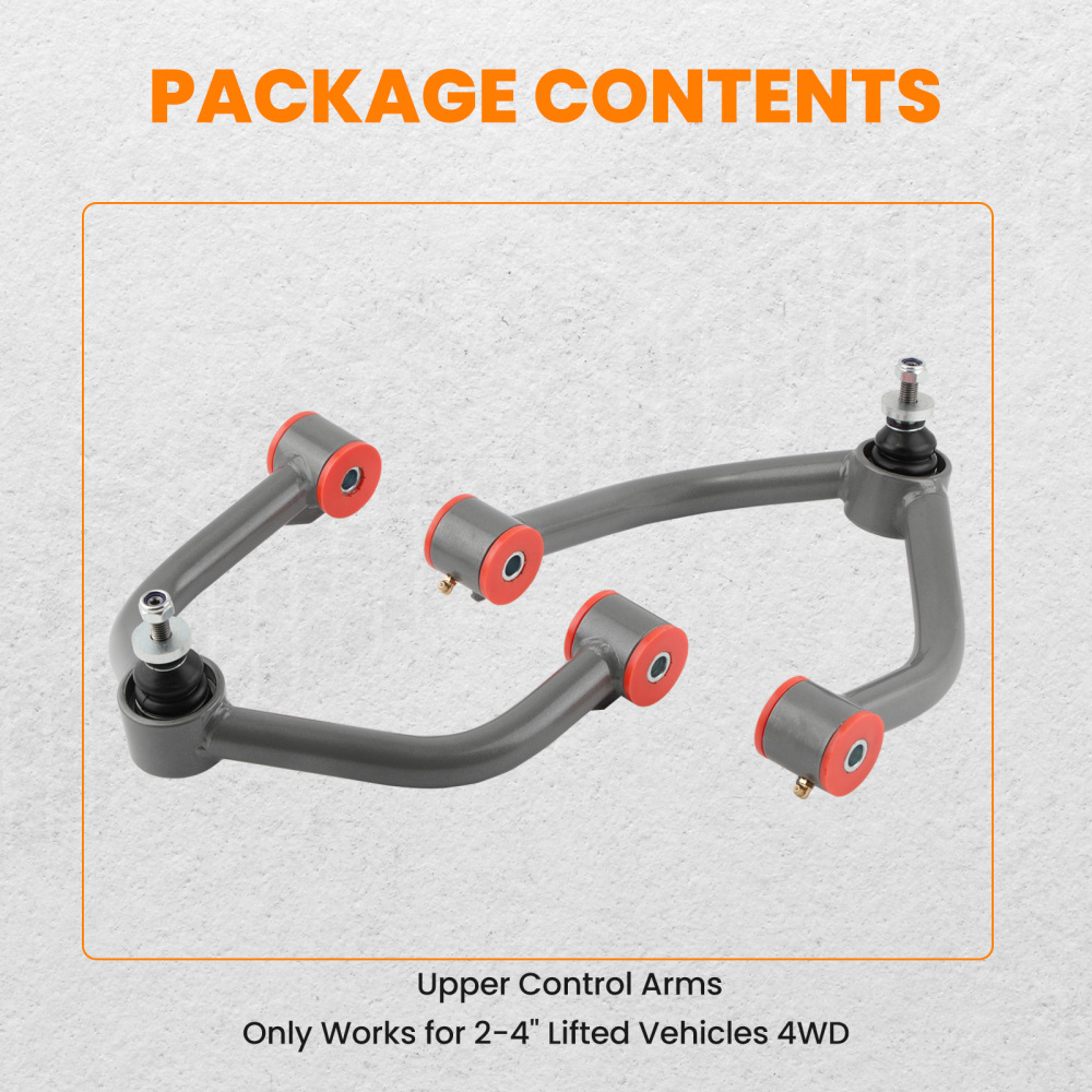 2x Suspension Front Upper Control Arms 2-4 Lift compatible for Nissan Titan 2004- Tubular