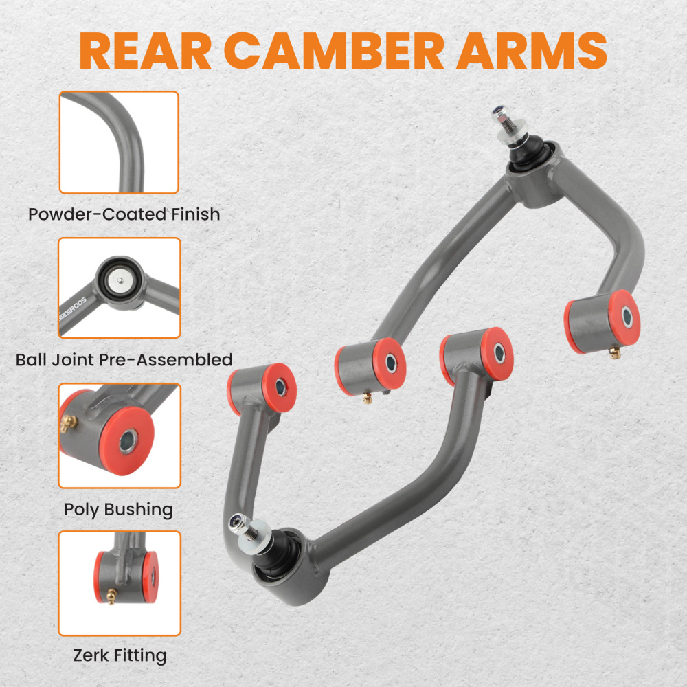 2x Suspension Front Upper Control Arms 2-4 Lift compatible for Nissan Titan 2004- Tubular