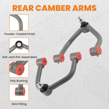 2x Suspension Front Upper Control Arms 2-4 Lift compatible for Nissan Titan 2004- Tubular