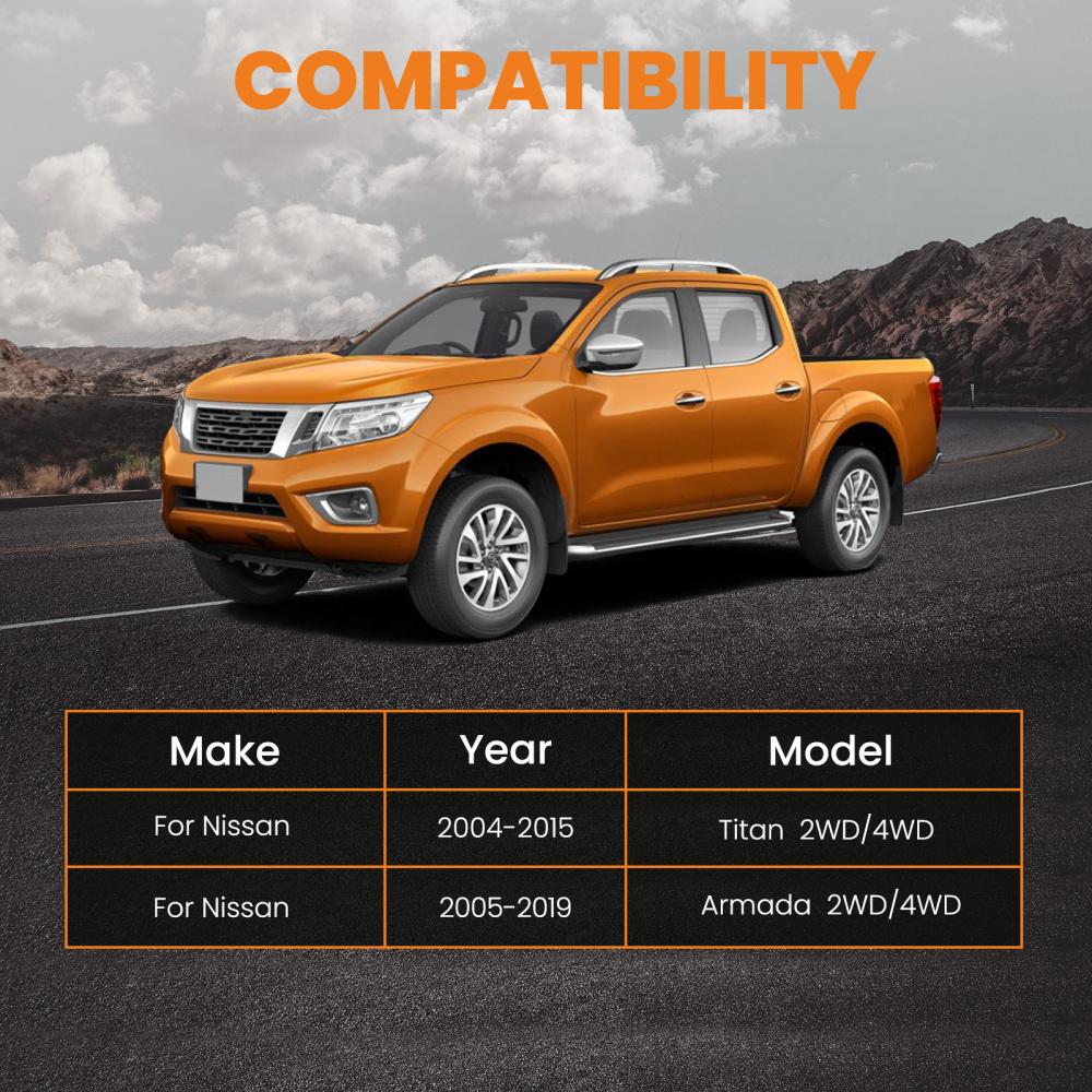 2x Suspension Front Upper Control Arms 2-4 Lift compatible for Nissan Titan 2004- Tubular