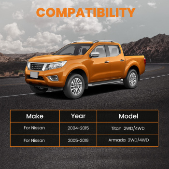 2x Suspension Front Upper Control Arms 2-4 Lift compatible for Nissan Titan 2004- Tubular