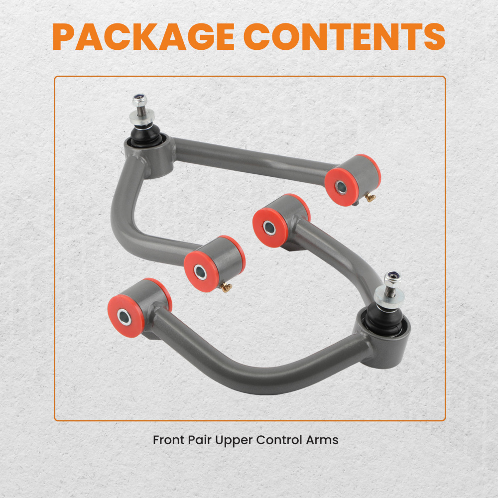 2x Suspension Front Upper Control Arms 2-4 Lift compatible for Nissan Titan 2004- Tubular