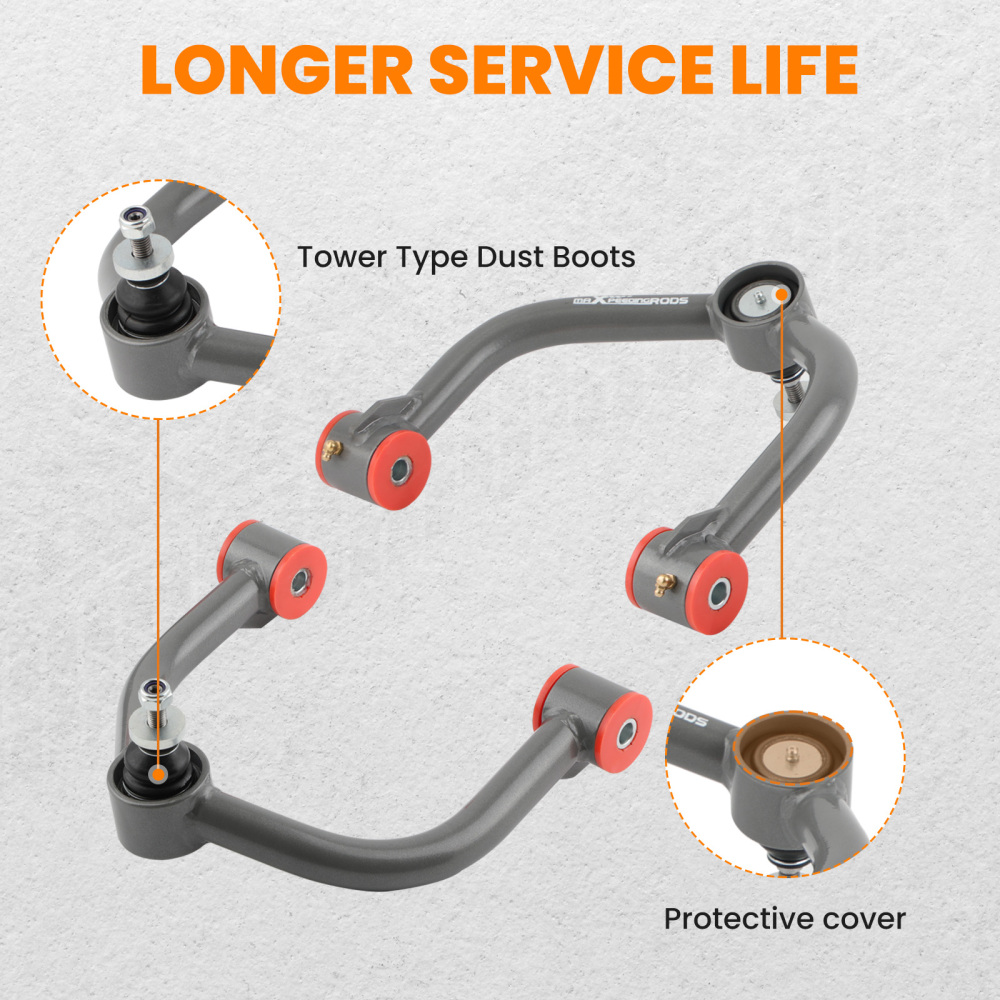 2x Suspension Front Upper Control Arms 2-4 Lift compatible for Nissan Titan 2004- Tubular