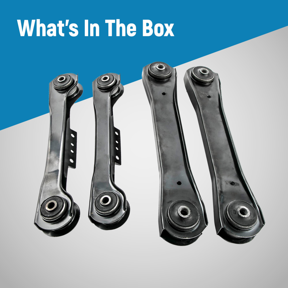 4pcs Rear Upper Lower Control Arms Left & Right Kit compatible for Jeep Wrangler 97-06