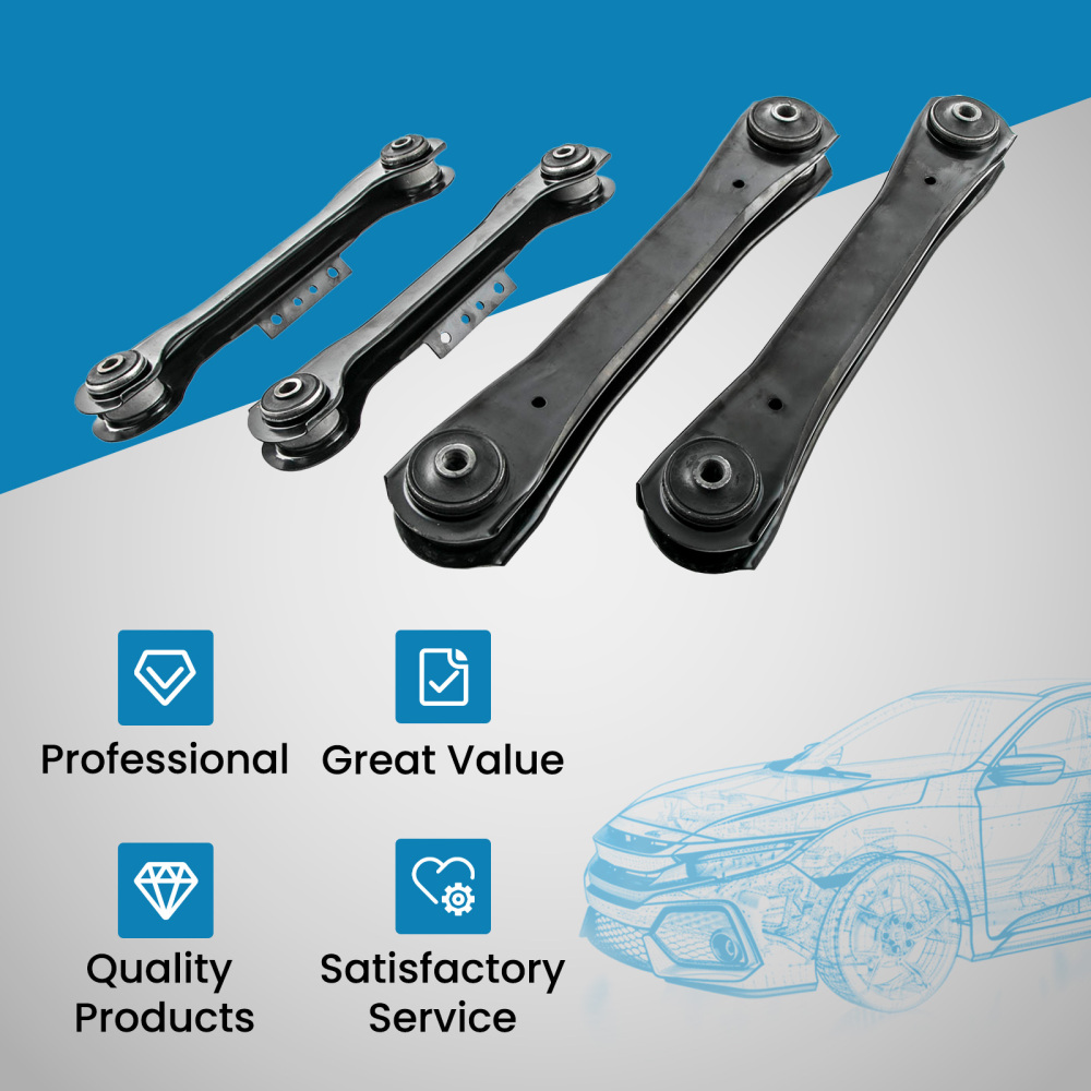 4pcs Rear Upper Lower Control Arms Left & Right Kit compatible for Jeep Wrangler 97-06
