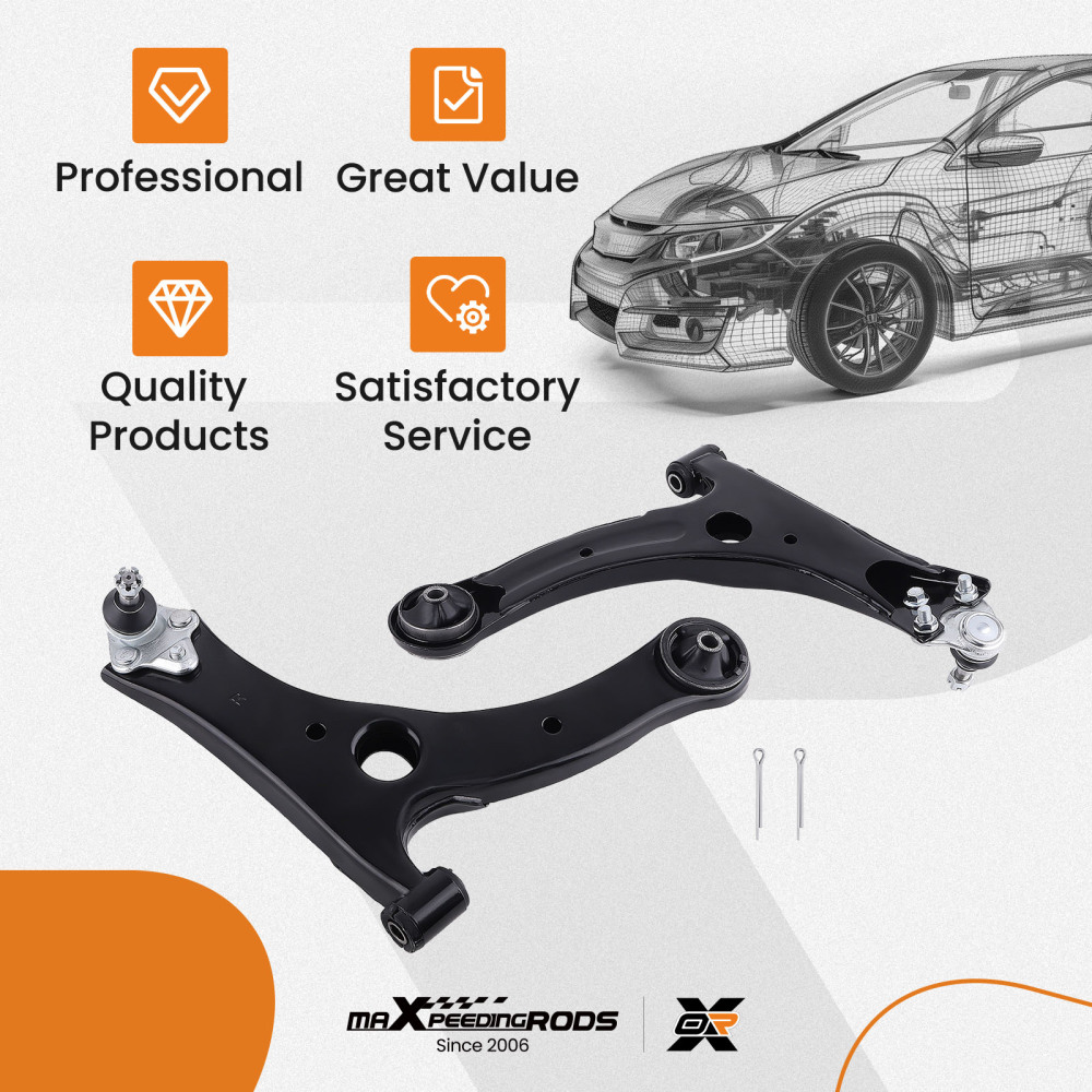 Front Lower Control Arms Ball Joints Kit For For 2014-2021 2022 Toyota Corolla