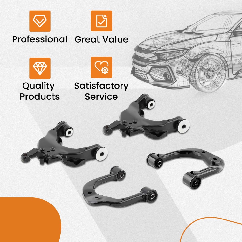 Suspension Front UpperLower Control Arm Kit compatible for Toyota Tundra Pickup 2000-03