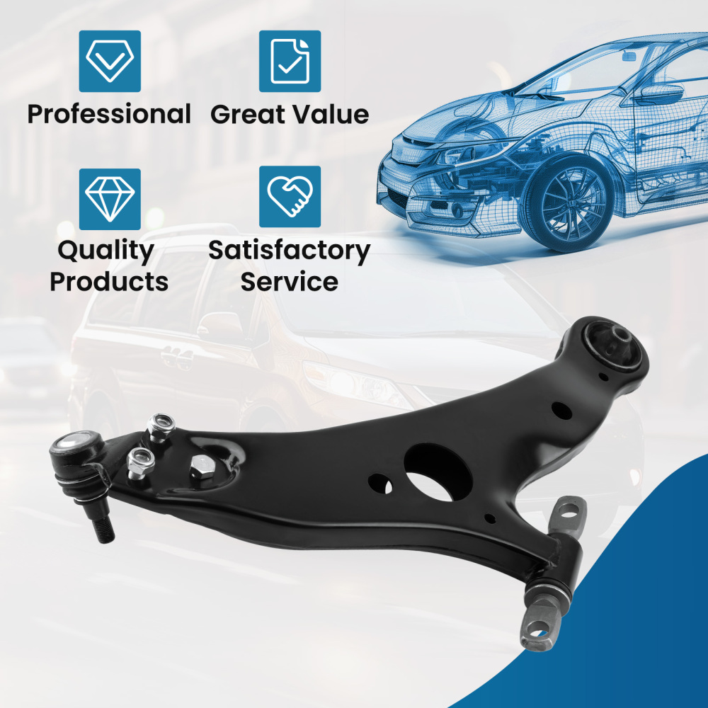 Front Right Lower Control Arm Side w/ Ball Joint for 2004 - 2010 compatible for Toyota Sienna