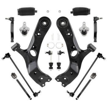 14Pcs Front Lower Control Arm & Sway Bar End Link compatible for Toyota RAV4 2006 - 2018