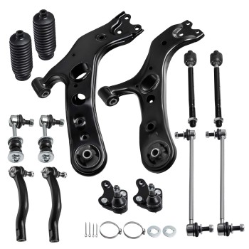 14Pcs Front Lower Control Arm & Sway Bar End Link compatible for Toyota RAV4 2006 - 2018