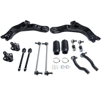 12 Pcs Front Lower Control Arm and Sway Bar End Link compatible for Toyota Compatible for RAV4 2006 - 2014
