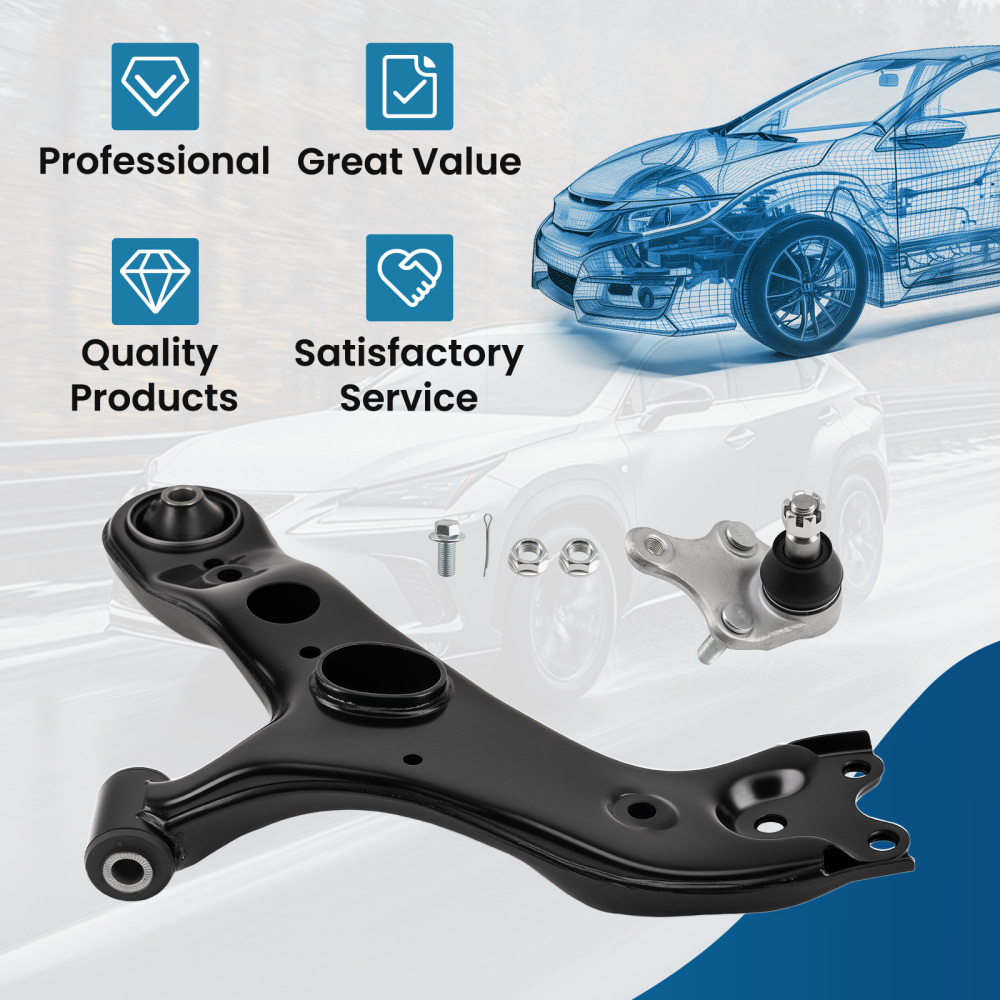 Front Lower Right Control Arm Ball Joint compatible for Toyota RAV4 06-18 compatible for Lexus NX300 18-21