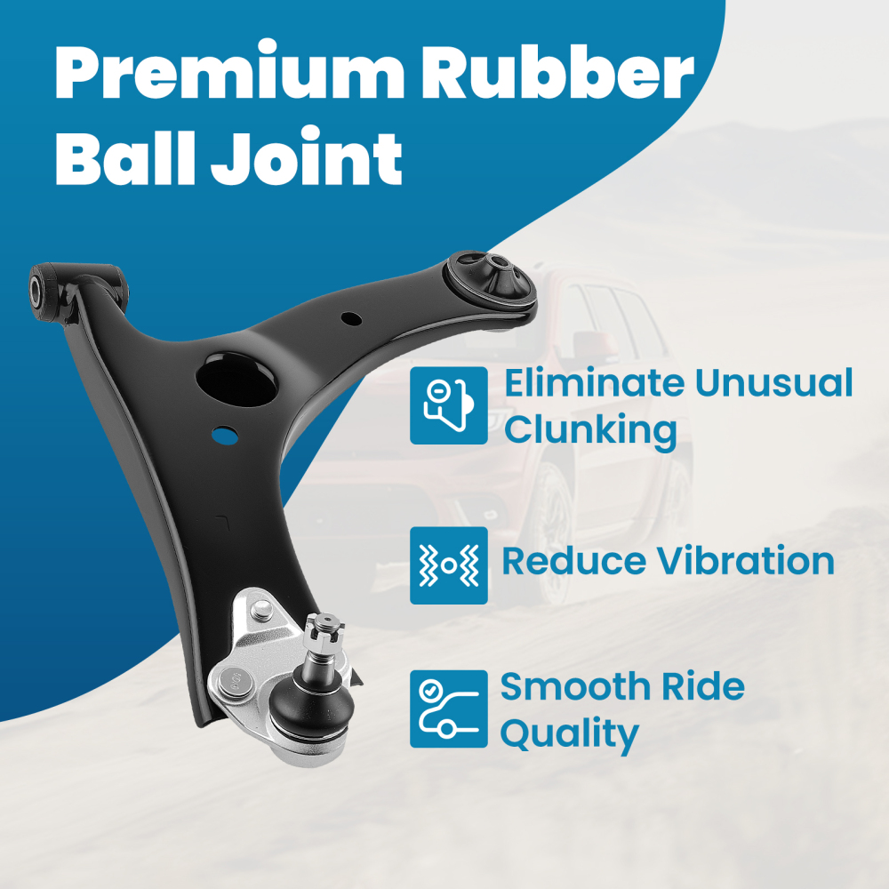 6pc Front Lower Control Arms + Tie Rods + Sway Bars for 2014-2019 compatible for Toyota Corolla