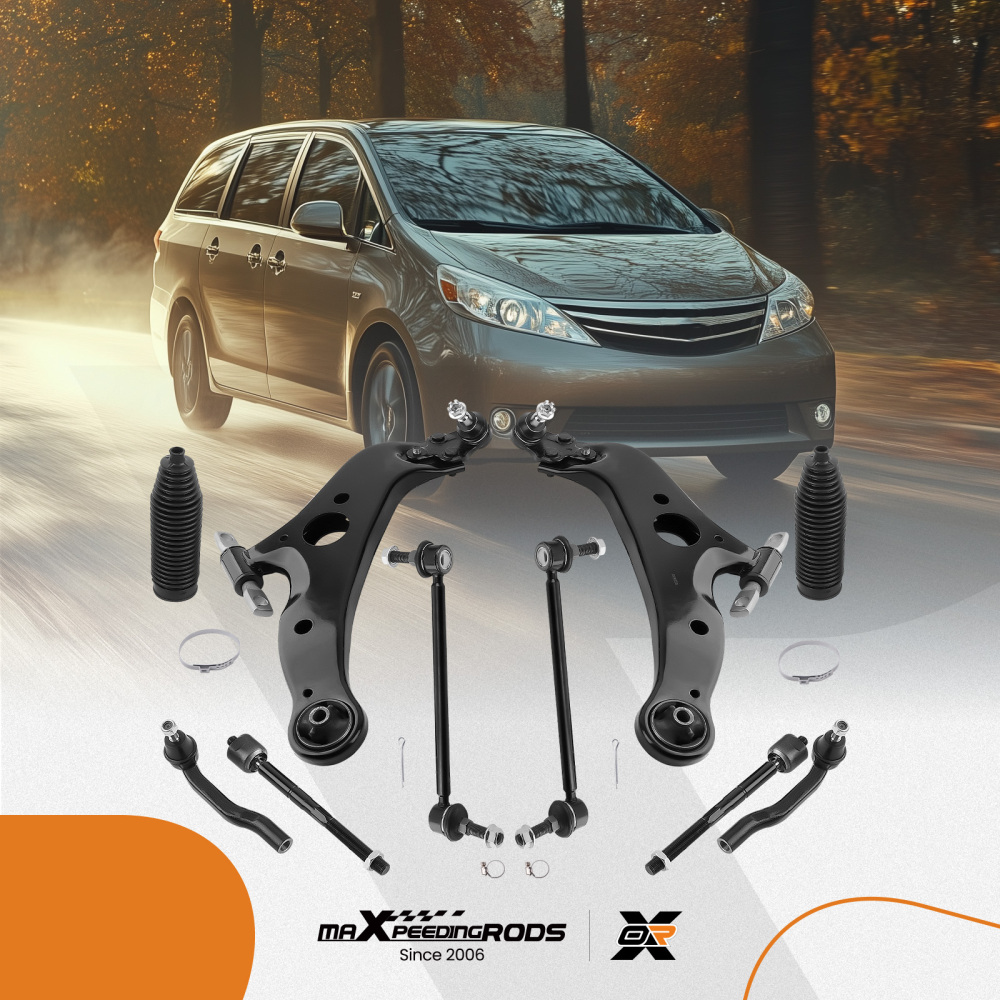 Front Lower Control Arm Suspension compatible for Toyota Sienna 2004-2010 MS86170 MS86169