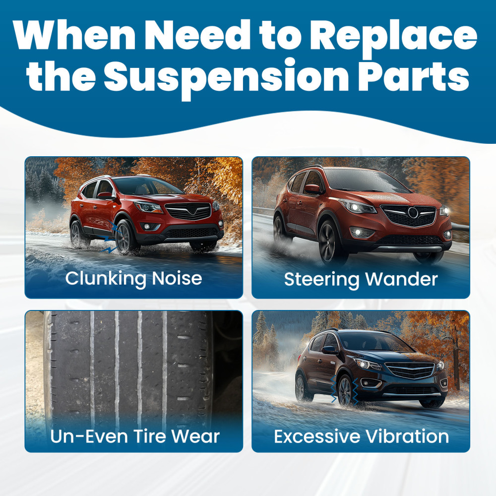 8x Front Lower Control Arms Tie Rods Sway Bars compatible for Buick Encore Trax 2013-2022