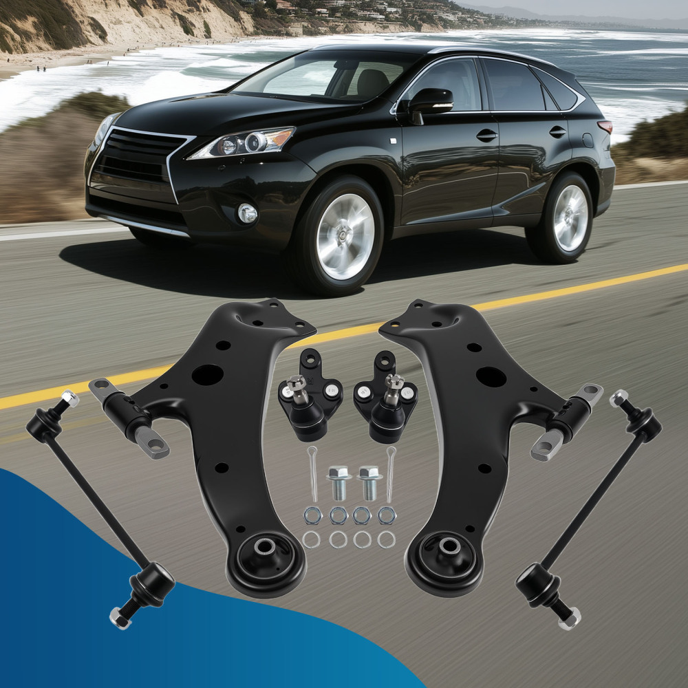4x Front Lower Control Arm Ball Joint Sway Bar Link compatible for Lexus RX350 RX450H 10-19