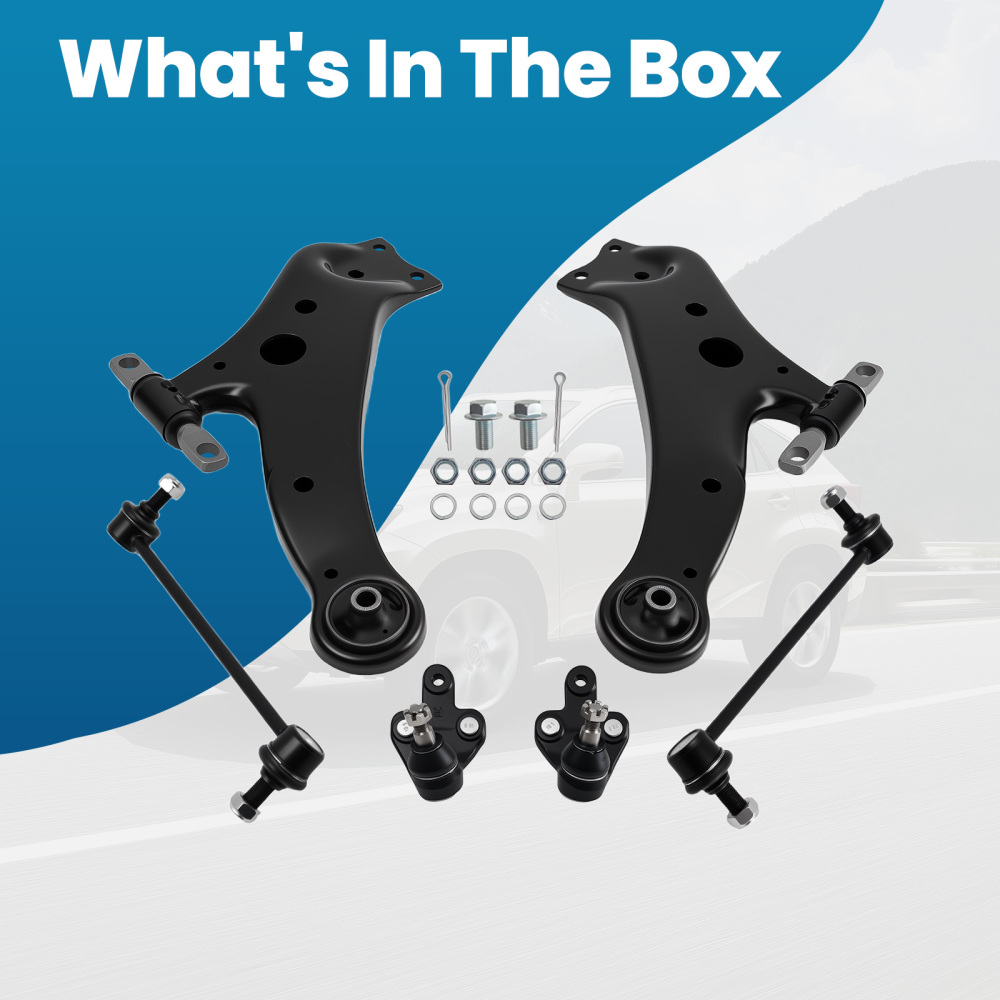 4x Front Lower Control Arm Ball Joint Sway Bar Link compatible for Lexus RX350 RX450H 10-19