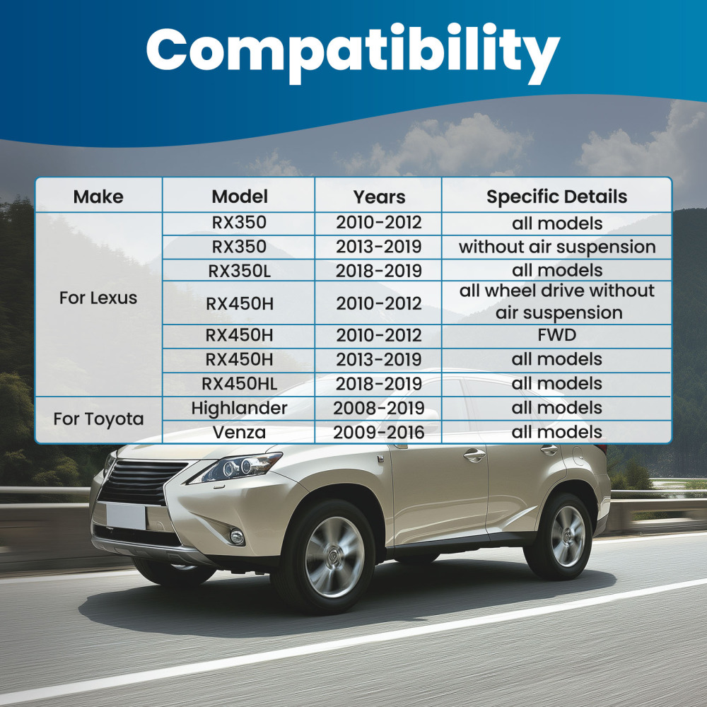 4x Front Lower Control Arm Ball Joint Sway Bar Link compatible for Lexus RX350 RX450H 10-19