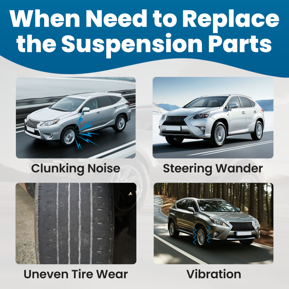 4x Front Lower Control Arm Ball Joint Sway Bar Link compatible for Lexus RX350 RX450H 10-19