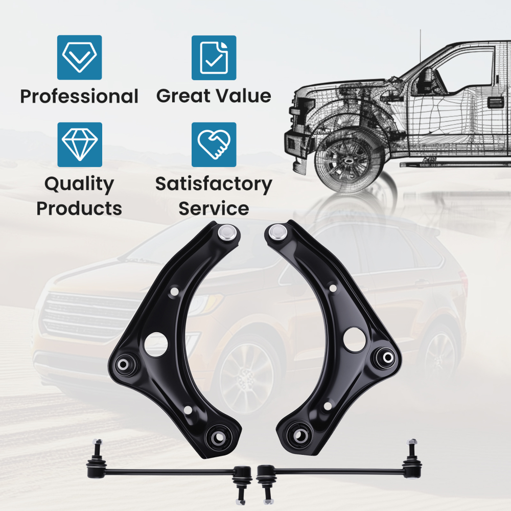 Front Lower Control Arms w/Ball Joints Sway Bars Kit compatible for Nissan Versa Note Micra